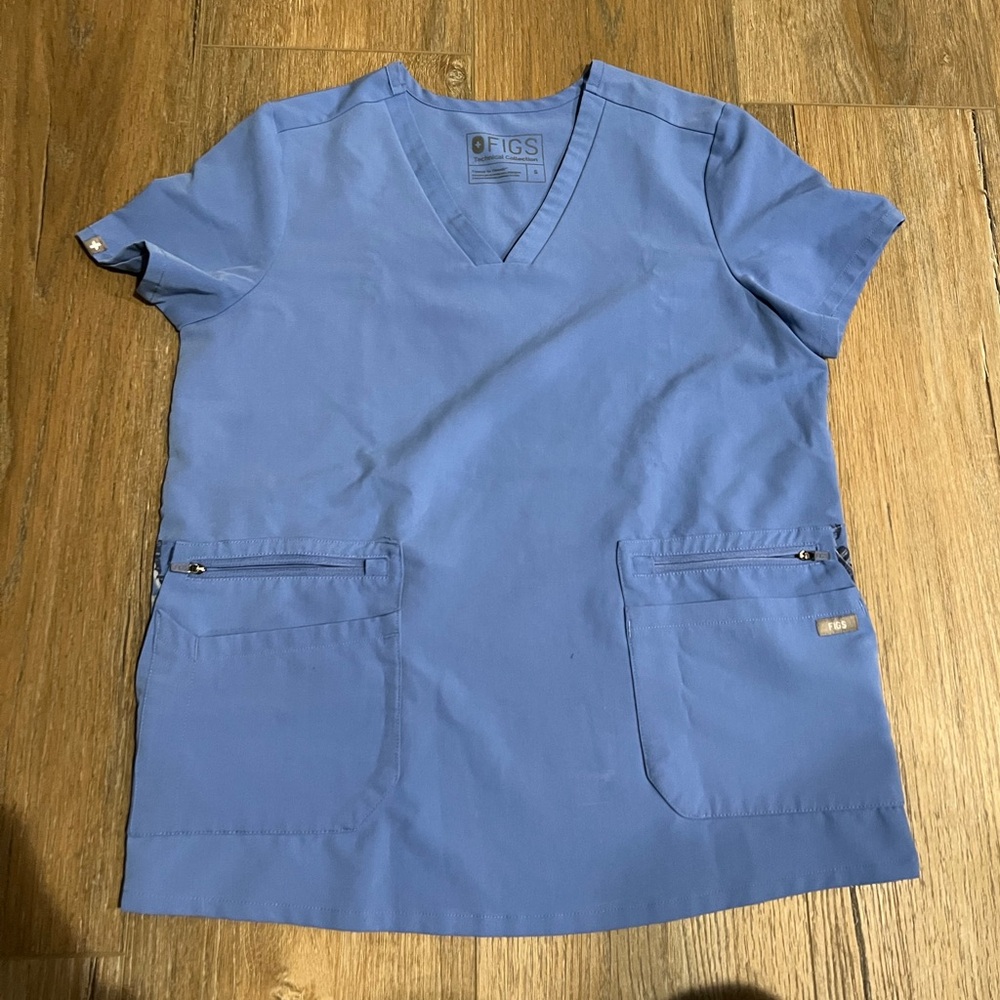 Blue Figs Scrub Top